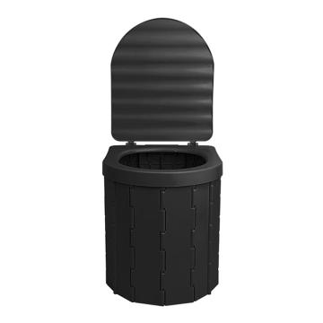 安赛瑞 折叠便携式马桶，310595 折叠便携式马桶 材质：ABS 规格：展开后长28cm宽33cm高30cm 黑色带盖子 售卖规格：1盒