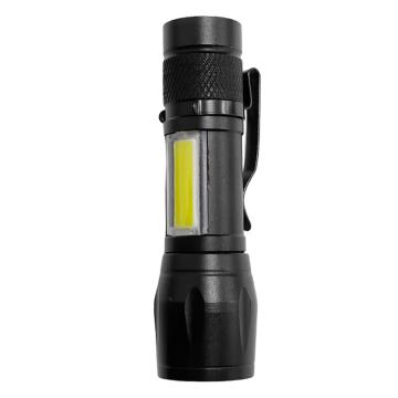 安赛瑞 手电筒，1G00199 511带侧灯变焦款【内置锂电池配USB线加塑料盒】铝合金9.2x2.4x2cm 售卖规格：1盒