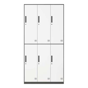 震怡 更衣柜六门深灰套白，ZY-GYGHBT6 900*500*1850mm 厚度0.8mm 售卖规格：1台