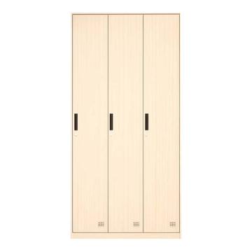 震怡 薄边拆装转印浅樱桃木纹三门更衣柜，ZY-ZBGYGYTM3 W900*D500*H1850mm 厚度0.8mm 售卖规格：1台