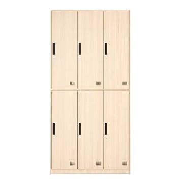 震怡 薄边拆装转印浅樱桃木纹六门更衣柜，ZY-ZBGYGYTM6 W900*D500*H1850mm 厚度0.8mm 售卖规格：1台