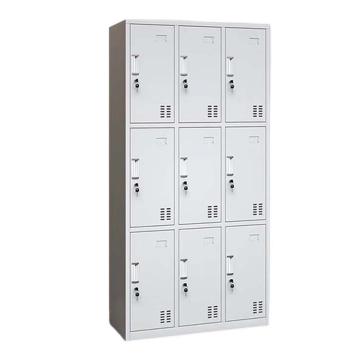 震怡 钢制 九门更衣柜，ZY-JMGYGHB W900*D420*H1800mm 厚度0.5mm 售卖规格：1台