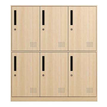 震怡 书包柜6门樱桃木纹，ZY-SBG6YT 900*400*1000mm 厚度0.6mm 售卖规格：1台