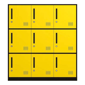 震怡 书包柜9门黄色，ZY-SBG9Y 900*400*1000mm 厚度0.6mm 售卖规格：1台