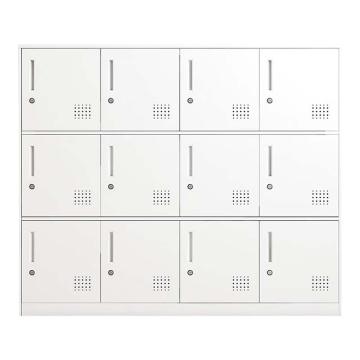 震怡 书包柜12门白色，ZY-SBG9W 1200*400*1000mm 厚度0.6mm 售卖规格：1台