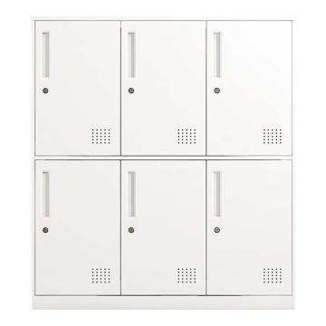 震怡 书包柜6门白色，ZY-SBG6W 900*400*1000mm 厚度0.6mm 售卖规格：1台