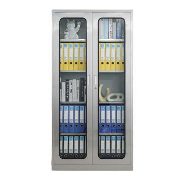 震怡 不锈钢通玻文件柜304款，ZY-BXGWJGTB04 900*400*1800mm 厚度0.5mm 售卖规格：1台