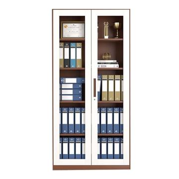 震怡 咖白文件柜（通玻），ZY-WJGKBZTB 900*400*1850mm 厚度0.8mm 售卖规格：1台