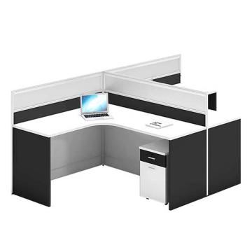 震怡 T型双人位办公桌（含柜），ZY-SH10227 W2400*D1400*H1100mm 售卖规格：1张