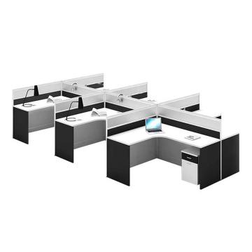 震怡 干字型六人位办公桌（含柜），ZY-SH10231 W4200*D2400*H1100mm 售卖规格：1张