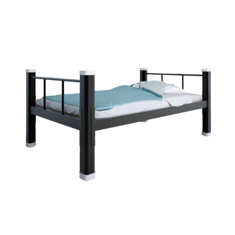 居道夫 钢制型材床单层床员工宿舍床学生公寓床 单层床900宽黑，JDF-TYC-01 黑色 售卖规格：1张