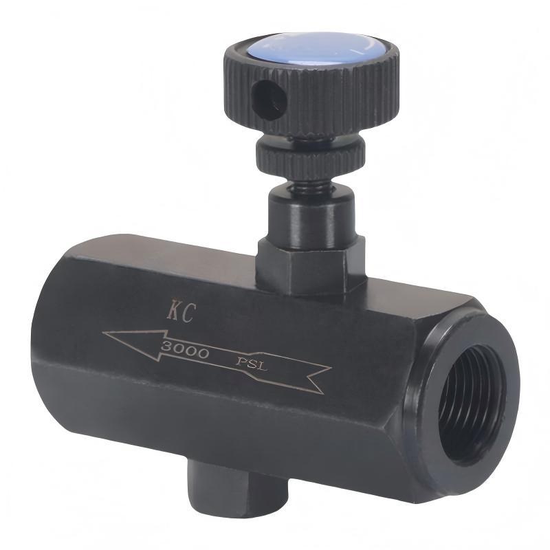 谦华智科 碳钢油压管式内丝螺纹等径直通单向流量控制调节节流阀，KC-04：两端内丝螺纹PT1/2 售卖规格：1个