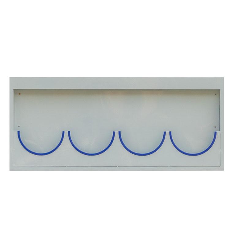 锦安行 壁挂式镀锌钢板安全帽架，JCH-AMJ-04 1层4格 1050×60×450mm 板厚1.35mm 售卖规格：2个/个