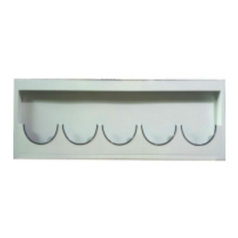 锦安行 壁挂式镀锌钢板安全帽架，JCH-AMJ-05B 1层5格 1300×60×450mm 板厚1.35mm 售卖规格：2个/套