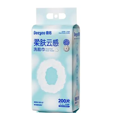 德佑 洗脸巾，线下新升级 悬挂式 200片/包 150×200mm 售卖规格：1包
