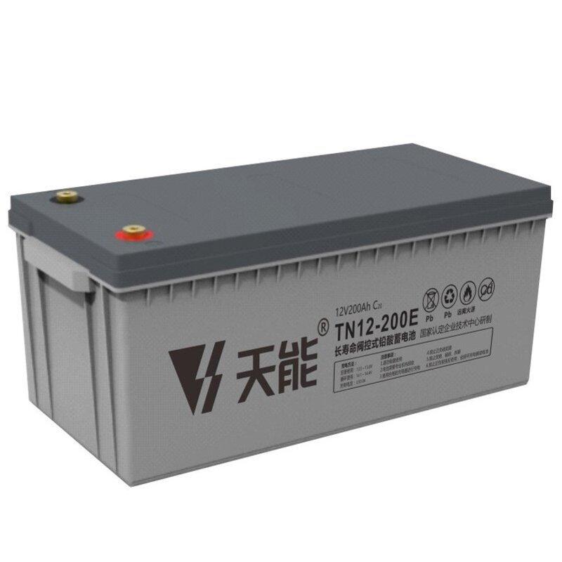 天能 天能阀控式免维护铅酸蓄电池12V系列20hr，TN12-200 灰/ABS UL94-HB/12V200AH/立式 售卖规格：8个/组