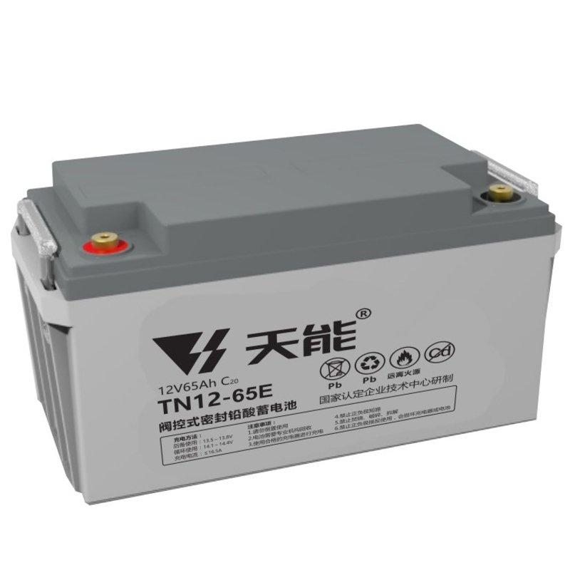 天能 天能阀控式免维护铅酸蓄电池12V系列20hr，TN12-65 灰/ABS UL94-HB/12V65AH/立式 售卖规格：8个/组