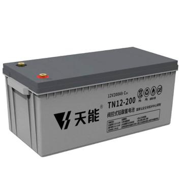 天能 阀控式免维护铅酸蓄电池12V系列20hr，TN12-200E 售卖规格：8个/箱