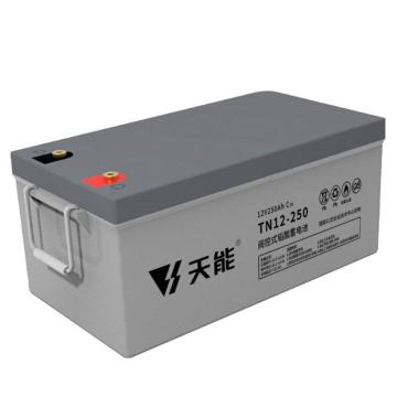 天能 阀控式免维护铅酸蓄电池12V系列20hr，TN12-250E 售卖规格：8个/箱