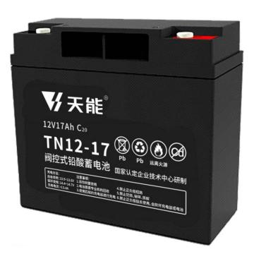 天能 阀控式免维护铅酸蓄电池12V系列20hr，TN12-17A 售卖规格：8个/箱