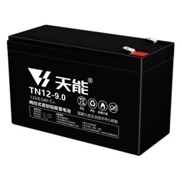 天能 阀控式免维护铅酸蓄电池12V系列20hr，TN12-9.0H 售卖规格：8个/箱