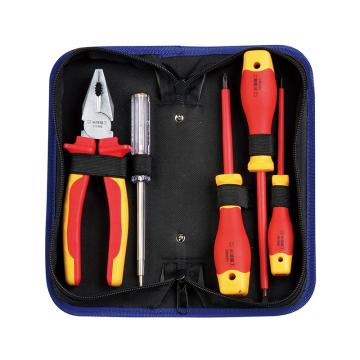 长城精工 5件绝缘家用电工组合工具（牛津包），409005 售卖规格：1套