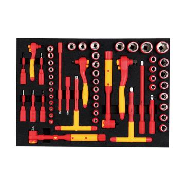 长城精工 55件绝缘套筒组合工具，409055 565*405*65（EVA垫） 售卖规格：1套