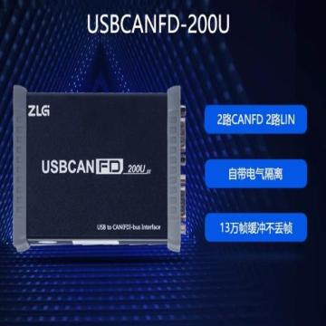 ZLG 光纤数据延长器，USBCANFD-200U 高性能 售卖规格：1个