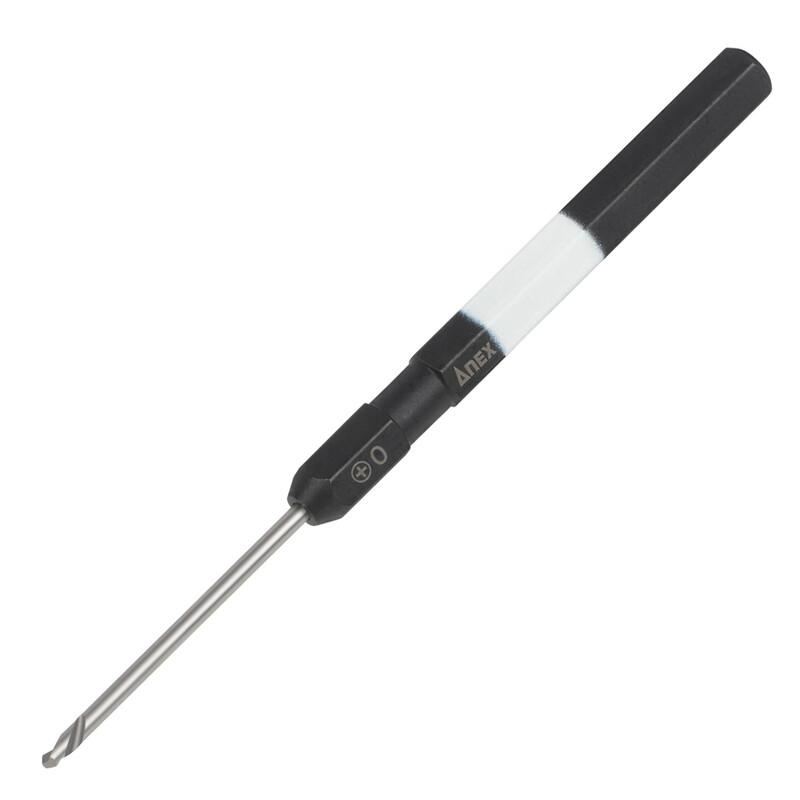 安力士牌 (ANEX)精密螺丝拆卸钻头工具-配件PH0(M1～M2.6)，AK-23N-0 售卖规格：2个/套