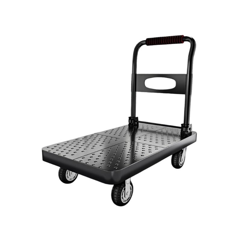 凡礼格 钢制小推车 特厚黑钢70*46cm【4寸仿航空烽火轮】载重475kg，FLG-GZTC01 售卖规格：1个