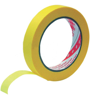 3m单面平板纸精细分界遮蔽胶带, 黄色 宽度13mm