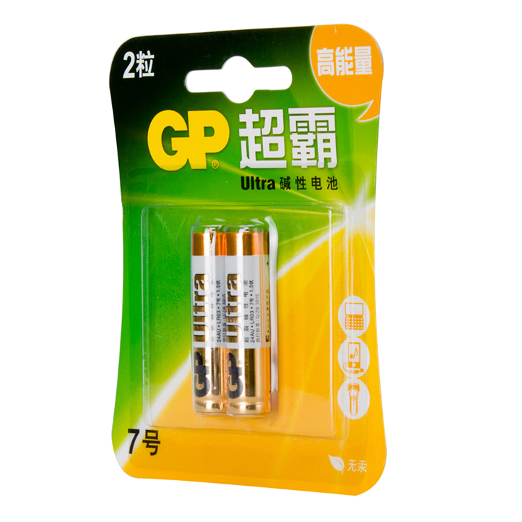超霸 碱性电池,24a-l2,7号2粒/卡 单位:卡