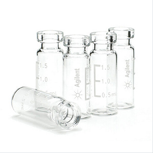 安捷伦 钳口样品瓶，透明，经认证，2 mL。样品瓶规格：12 x 32 mm（不含11mm瓶盖），5181-3375 售卖规格：100个/包