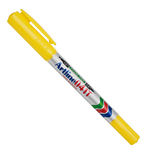 旗牌/Artline 小双头油性记号笔，EK-041T 黄 0.4-1.0mm 售卖规格：1支