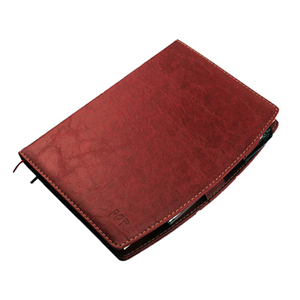 毅力达 A5弧边带仿皮笔记本，MA-2308 红色 售卖规格：1本