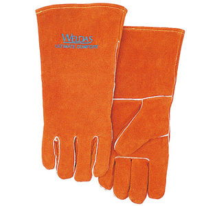 威特仕 焊接手套，10-0100-L，常规烧焊手套 锈橙色斜拇指款