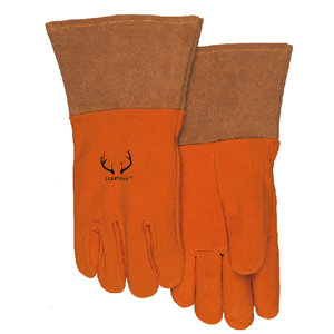威特仕 焊接手套，10-2327-L 驯鹿王金黄色鹿二层皮中袖筒款焊接手套 售卖规格：1副