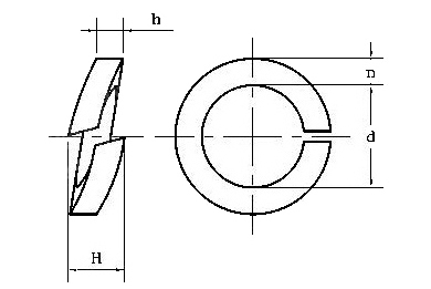 弹簧垫圈工程图画法图片