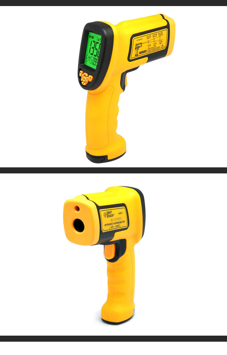 希玛/smart sensor 红外线测温仪,as872,-18℃~1350℃,50:1,发射率