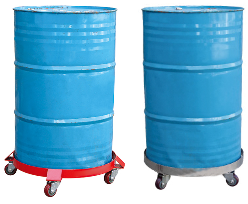 raxwell 300kg不锈钢油桶小车,内圈直径605mm 4个Φ75万向pu轮 适用于