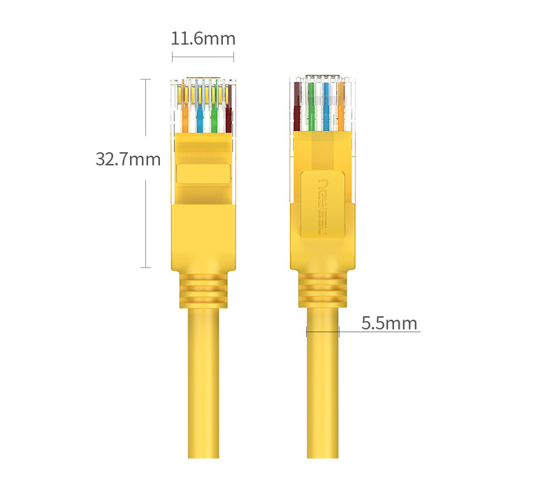 绿联ugreen 超五类网线,nw103-11232 黄色 3米