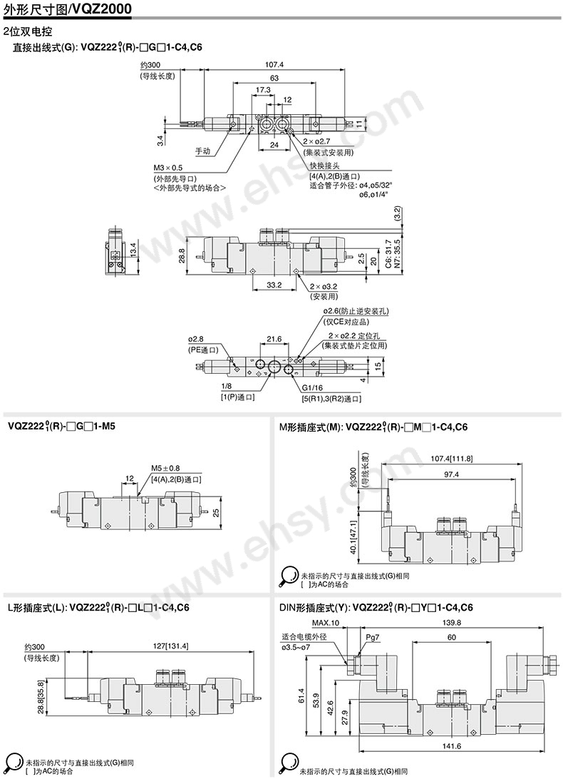 SMC 五通阀，VQZ2221-5L1-C4【多少钱 规格参数 图片 采购】-西域