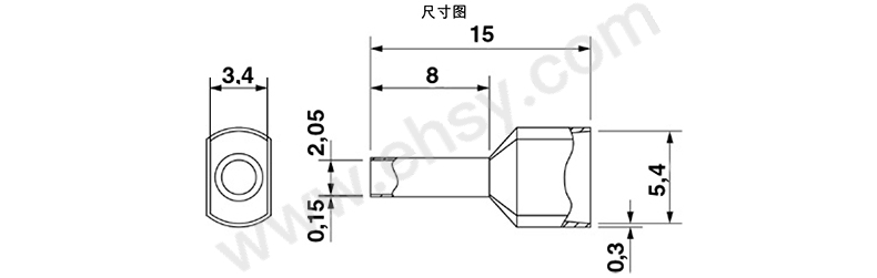 菲尼克斯/PHOENIX 冷压头，AI-TWIN 2X 1-8 RD，3200810 售卖规格：100个/包【多少钱 规格参数 图片 采购】-西域