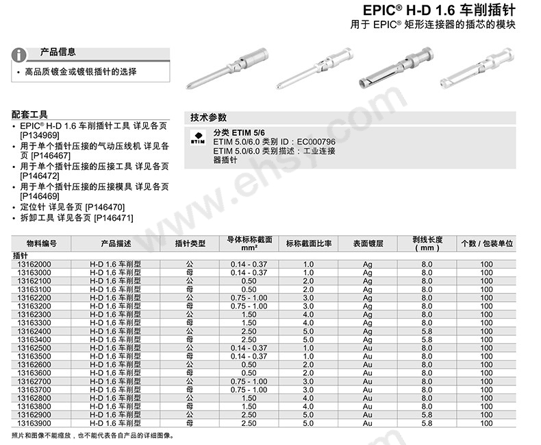 缆普/LAPP 接线端子，EPIC H-D BCEM AG 0.75-1.0mm²，13163200 售卖规格：1个【多少钱 规格参数 图片 ...