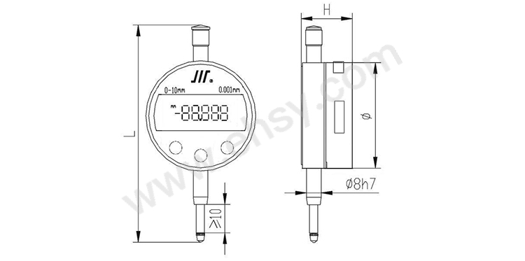 成量 数显千分表，数显千分表0-5*0.001 0-5mm、不含第三方检测 售卖规格：1把【多少钱 规格参数 图片 采购】-西域