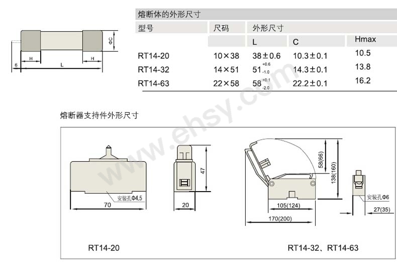 德力西/DELIXI RT14（RT18）圆筒形帽熔断器，RT1418M1038T6 RT14(RT18) 6A Φ10X38 售卖规格：1个 ...