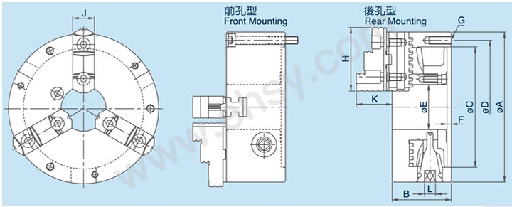 强力型三爪卡盘sk-10