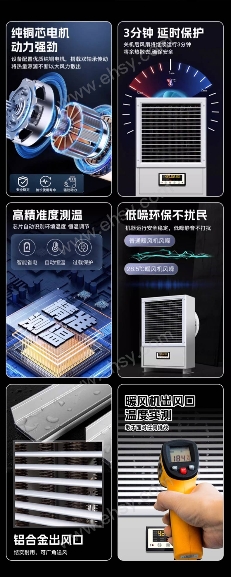 瑞鑫达 工业电暖风机，XDND-6 ，380V，电热功率6KW，含壁挂支架。纸箱包装 售卖规格：1台【多少钱 规格参数 图片 采购】-西域