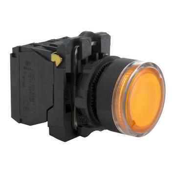施耐德电气 黄色平头带灯按钮，XB5AW35B1C 1NO 24VAC/DC（ZB5AW353C+ZB5AW0B51C） 售卖规格：1个