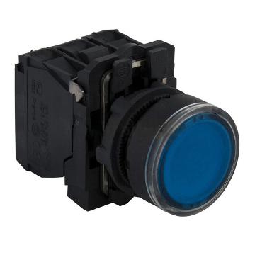 施耐德电气 蓝色平头带灯按钮，XB5AW36B1C 1NO 24VAC/DC 售卖规格：1个